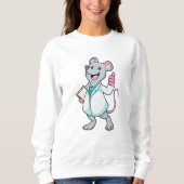 Maus als Doktor mit Doctor's Coat Sweatshirt (Vorderseite)
