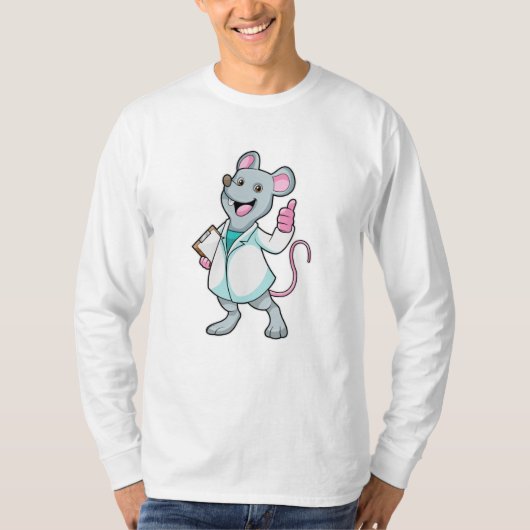 Maus als Doktor mit Doctor's Coat T-Shirt (Vorderseite)