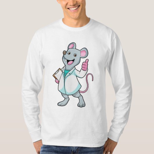 Maus als Doktor mit Doctor's Coat T-Shirt (Vorderseite)