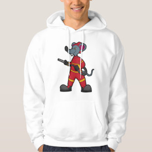 Maus als Feuerwehrmann mit Schlauch Hoodie