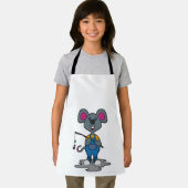 Maus als Fisher mit Angelrute Schürze (Insitu)