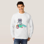 Maus als Friseur mit Schere & Kamin T-Shirt (Vorne ganz)