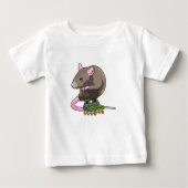 Maus als Inline-Skater mit Inline-Skaten Baby T-shirt (Vorderseite)
