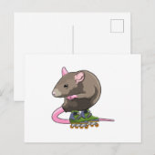 Maus als Inline-Skater mit Inline-Skates Postkarte (Vorne/Hinten)