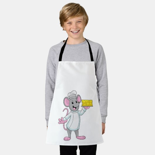 Maus als Koch mit Käse Schürze (Getragen)