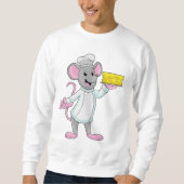 Maus als Koch mit Käse Sweatshirt (Vorderseite)