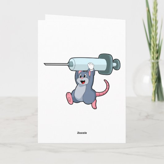 Maus als Krankenschwester mit Spritze.PNG Karte (Rückseite)