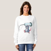 Maus als Krankenschwester mit Spritze.PNG Sweatshirt (Vorne ganz)