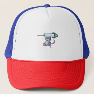 Maus als Krankenschwester mit Spritze.PNG Truckerkappe