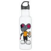 Maus als Maler mit Paint & Brush Edelstahlflasche (Vorderseite)