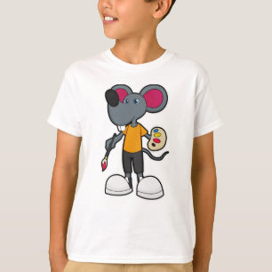Maus als Maler mit Paint & Brush T-Shirt