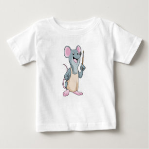 Maus als Maler mit Pinsel Baby T-shirt