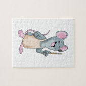 Maus als Maler mit Pinsel Puzzle (Horizontal)