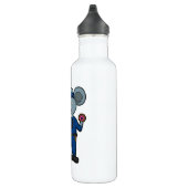 Maus als Polizeibeamter mit Donut Edelstahlflasche (Rechts)