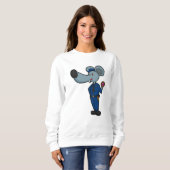 Maus als Polizeibeamter mit Donut Sweatshirt (Vorne ganz)