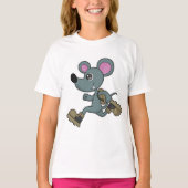 Maus als Runner mit Backpack T-Shirt (Vorderseite)