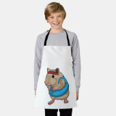 Maus als Runner mit Headband Schürze (Getragen)