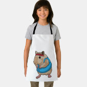 Maus als Runner mit Headband Schürze (Insitu)