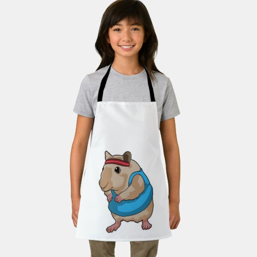 Maus als Runner mit Headband Schürze (Insitu)