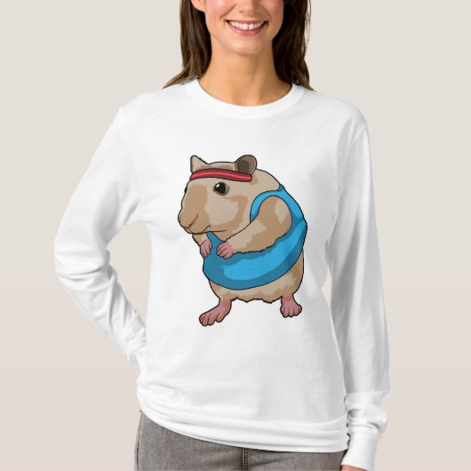 Maus als Runner mit Headband T-Shirt (Vorderseite)