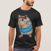 Maus als Runner mit Headband T-Shirt (Vorderseite)