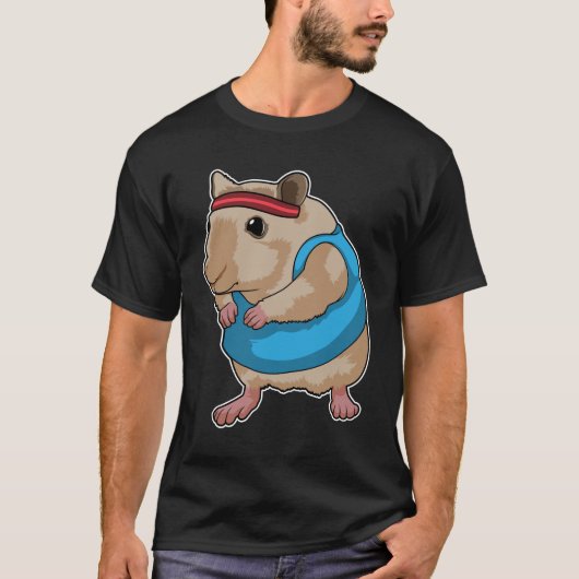 Maus als Runner mit Headband T-Shirt (Vorderseite)