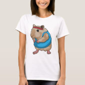 Maus als Runner mit Headband T-Shirt (Vorderseite)