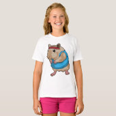 Maus als Runner mit Headband T-Shirt (Vorne ganz)