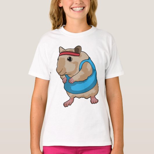 Maus als Runner mit Headband T-Shirt (Vorderseite)