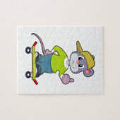 Maus als Skater mit Skateboard Puzzle (Horizontal)