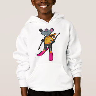 Maus als Skifahrer mit Ski Hoodie