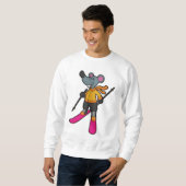 Maus als Skifahrer mit Ski Sweatshirt (Vorne ganz)