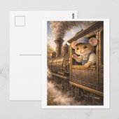 Maus als Zugführer in ihrer Karriere Postkarte (Vorne/Hinten)