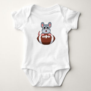 Maus American Football Baby Strampler