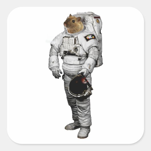 Maus Astronaut Sticker (Vorderseite)