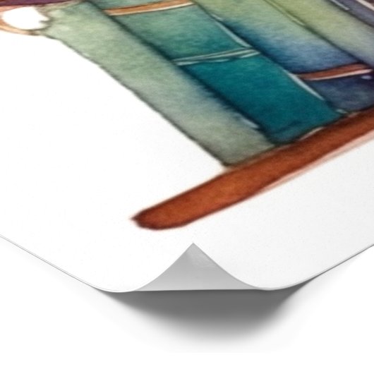 Maus auf Büchern 3 Poster (Ecke)