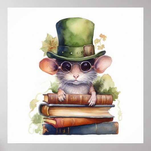Maus auf Büchern 7 Poster (Vorne)