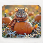 Maus auf einem Autumn Pumpkin Mousepad (Vorne)