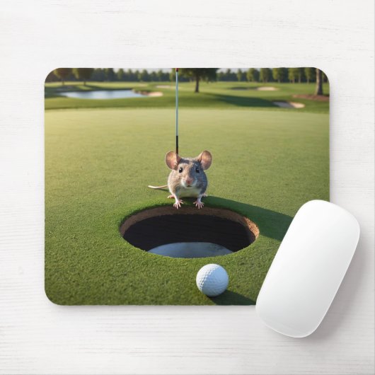 Maus auf einem Golfplatz Mousepad (Mit Mouse)