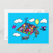 Maus auf einer Adventure Postkarte (Vorne/Hinten)