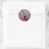 Maus auf Pegasus von Redon Odilon (beste Qualität) Runder Aufkleber (Tasche)