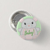 Maus Baby Dusche Button (Vorne & Hinten)