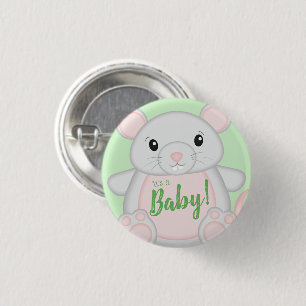 Maus Baby Dusche Button