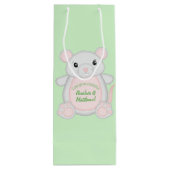 Maus Baby Dusche Geschenktüte Für Weinflaschen (Rückseite)