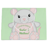 Maus Baby Dusche Große Geschenktüte (Vorderseite)