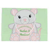 Maus Baby Dusche Große Geschenktüte (Rückseite)