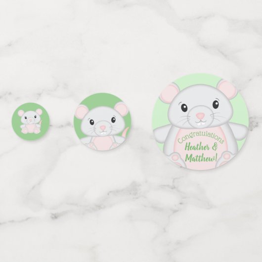 Maus Baby Dusche Konfetti (Vorderseiten)