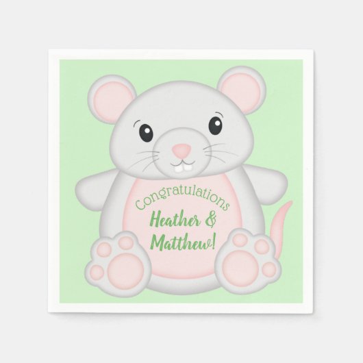 Maus Baby Dusche Serviette (Vorderseite)