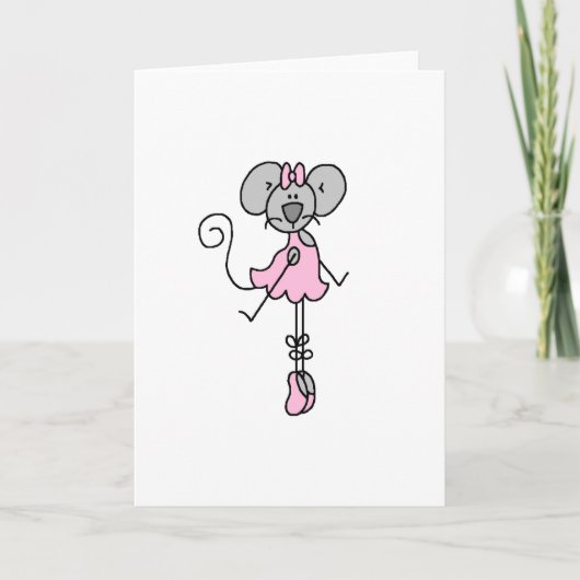 Maus Ballerina Zwei Card Karte (Vorderseite)