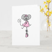 Maus Ballerina Zwei Card Karte (Gelbe Blume)